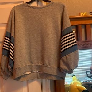 Light grey say what? Sweat shirt